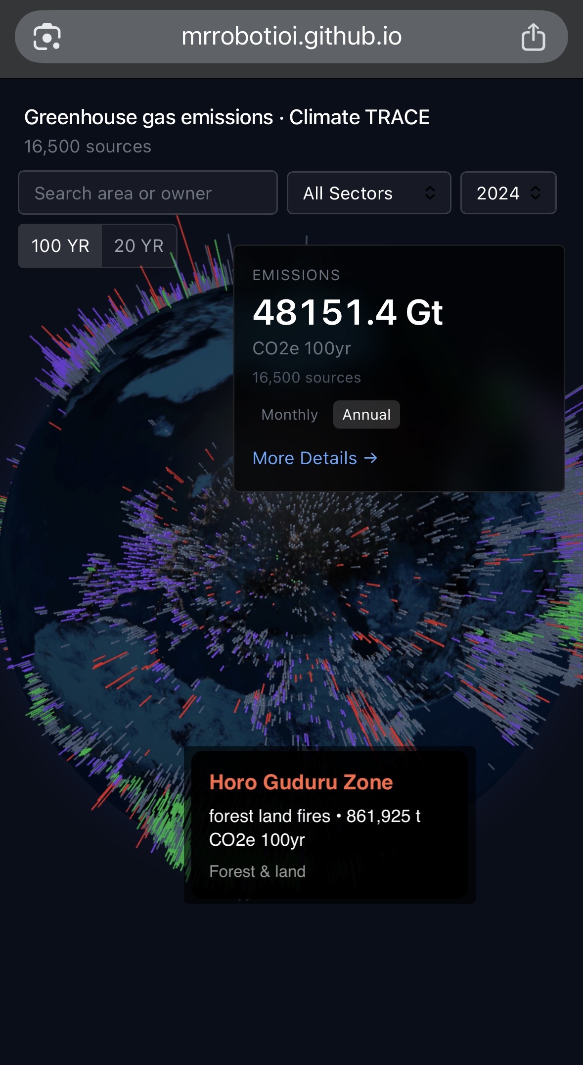 Climate Globe - global view